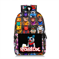 Piggy Roblox Full Printed Backpack Schoolbag Travel Notebook Bag for Kids Students