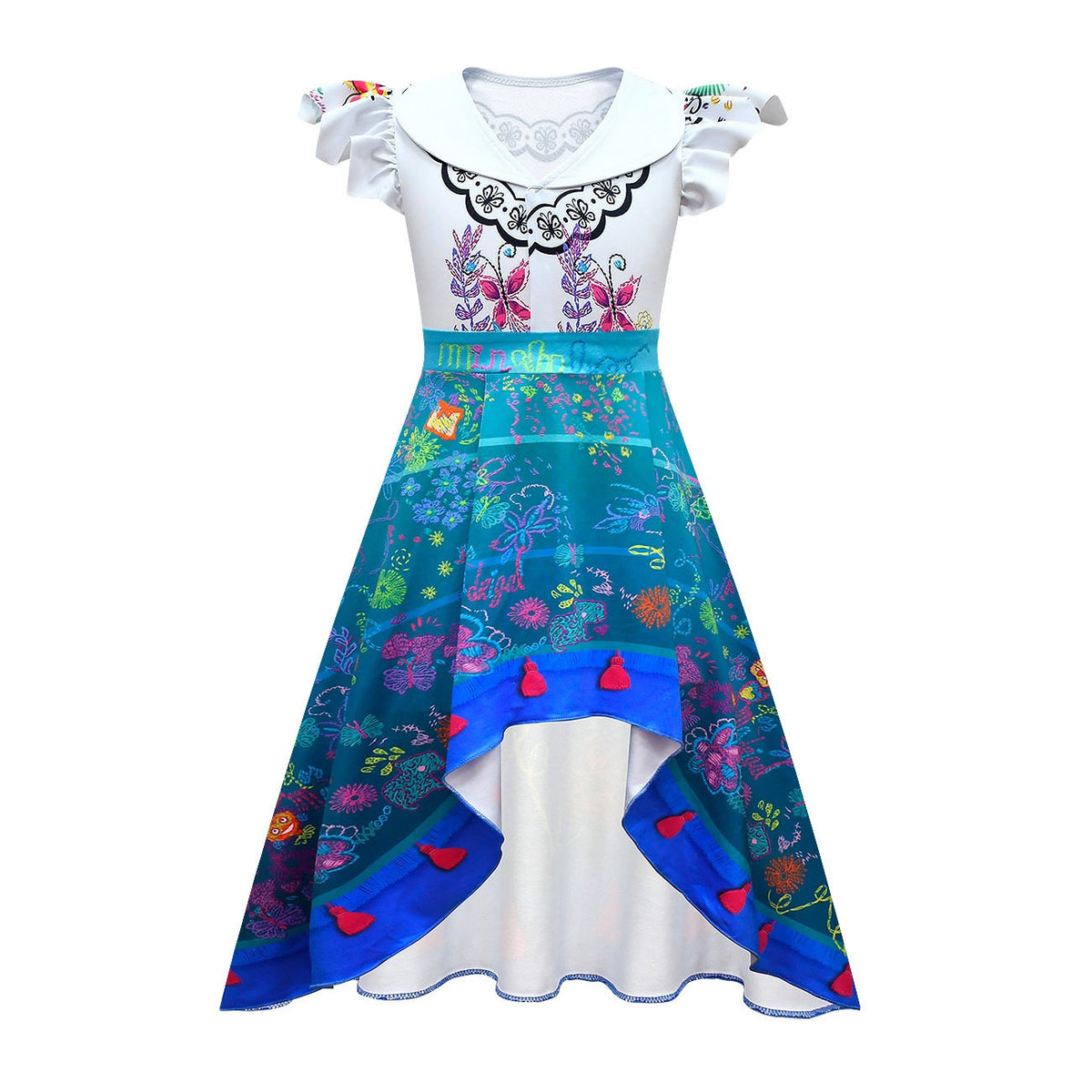 Encanto Mirabel Cosplay Dress for Baby Girls Halloween Fancy Skirt