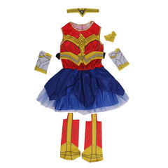 Wonder Woman Cosplay Dress Girls Uniform Kids Halloween Fancy Costume