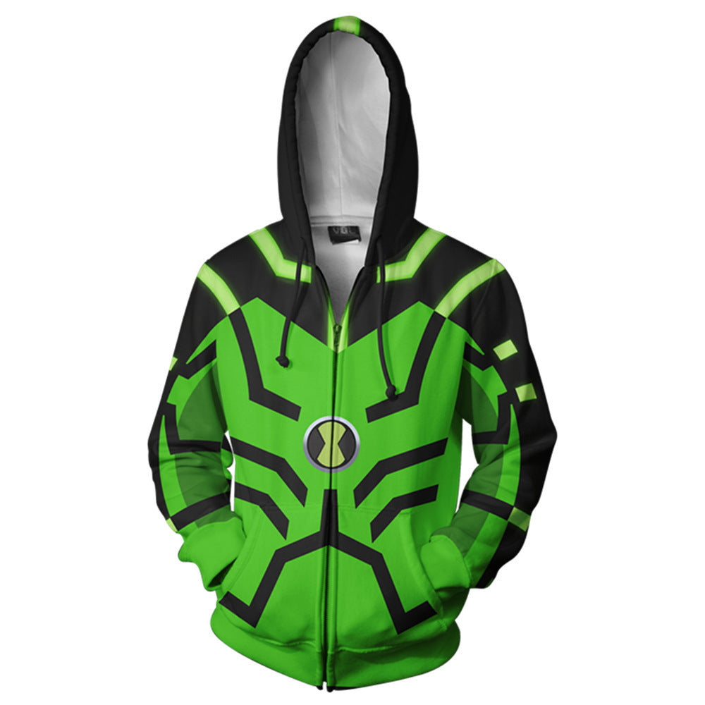 Ben 10 Alien Force Men Women Casual Zipper Sweater Sweatshirt Jacket Coat