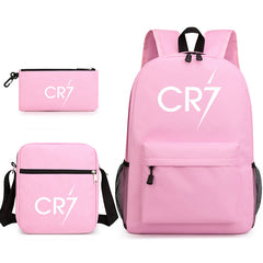 CR7 Football Ronaldo Schoolbag Backpack Shoulder Bag Pencil Case set for Kids Students