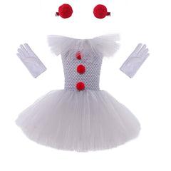 Joker Clown Cosplay Dress Costume for Children Halloween Party