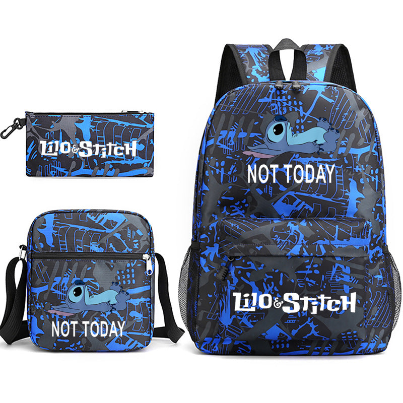 Lilo Stitch Schoolbag Backpack Shoulder Bag Pencil Case set for Kids Students