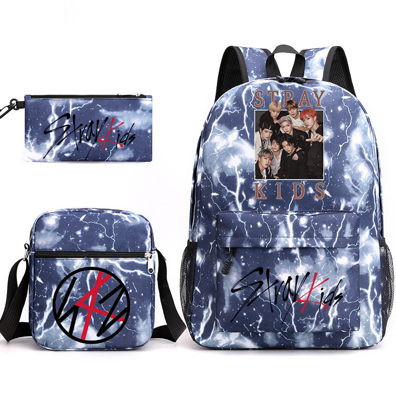 Kpop Schoolbag Backpack Shoulder Bag Pencil Case set for Kids Students