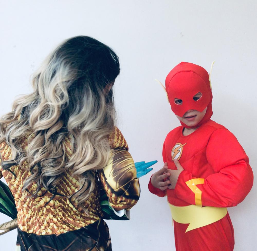 The Flash Cosplay Costume with Mask Boys Girls Bodysuit Kids Halloween Fancy Jumpsuits