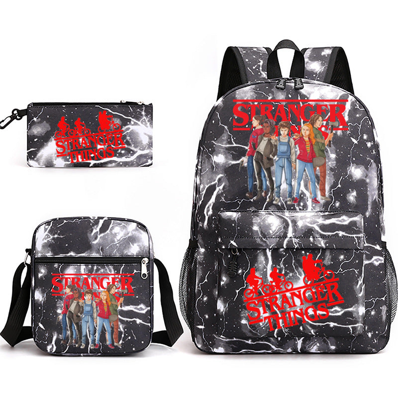 Stranger Things Schoolbag Backpack Shoulder Bag Pencil Case set for Kids Students