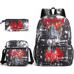 Stranger Things Schoolbag Backpack Shoulder Bag Pencil Case set for Kids Students