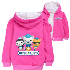 The Octonauts Sherpa Lined Hoodie Fleece Sweatshirt Full Zip Jacket for Kids