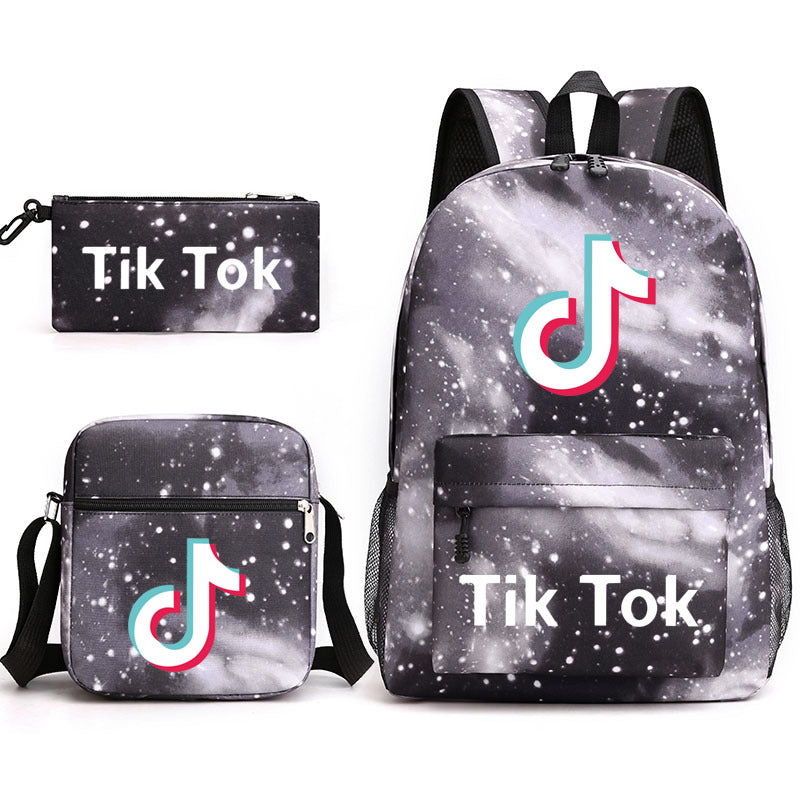Tik tok Schoolbag Backpack Shoulder Bag Pencil Case set for Kids Students