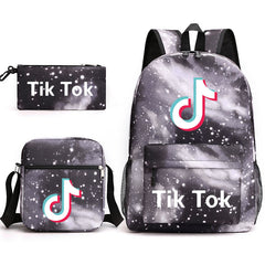 Tik tok Schoolbag Backpack Shoulder Bag Pencil Case set for Kids Students