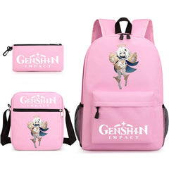 Genshin Impact Schoolbag Backpack Shoulder Bag Pencil Case set for Kids Students
