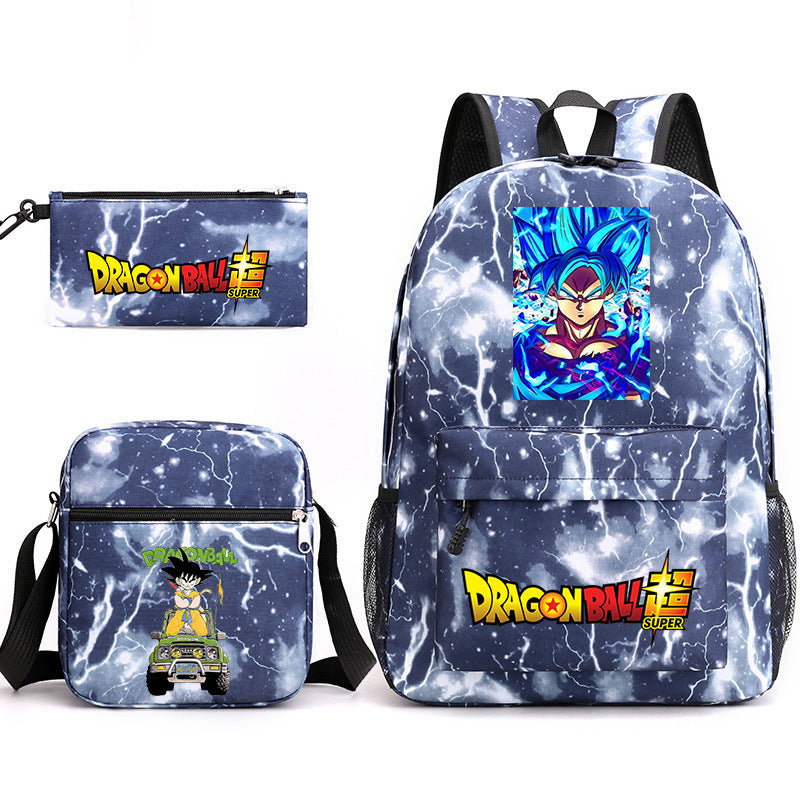 Dragon Ball Schoolbag Backpack Shoulder Bag Pencil Case set for Kids Students