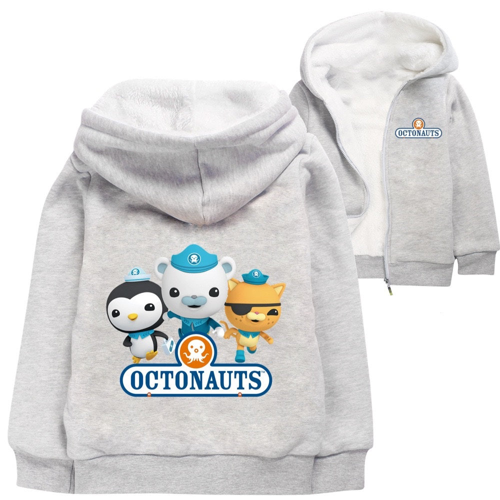 The Octonauts Sherpa Lined Hoodie Fleece Sweatshirt Full Zip Jacket for Kids