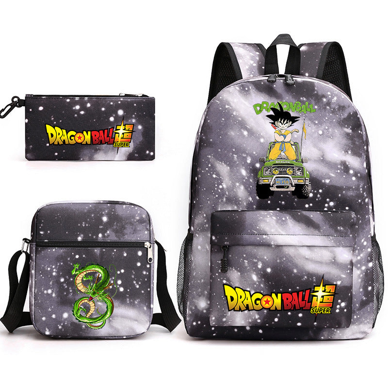 Dragon Ball Schoolbag Backpack Shoulder Bag Pencil Case set for Kids Students