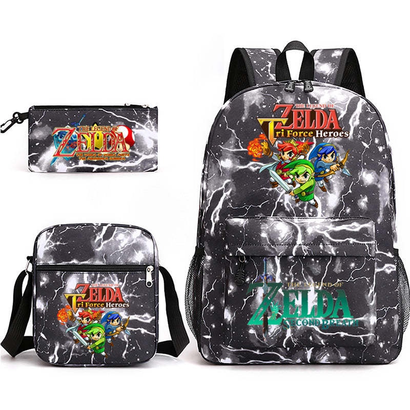 The Legend of Zelda Schoolbag Backpack Shoulder Bag Pencil Case set for Kids Students
