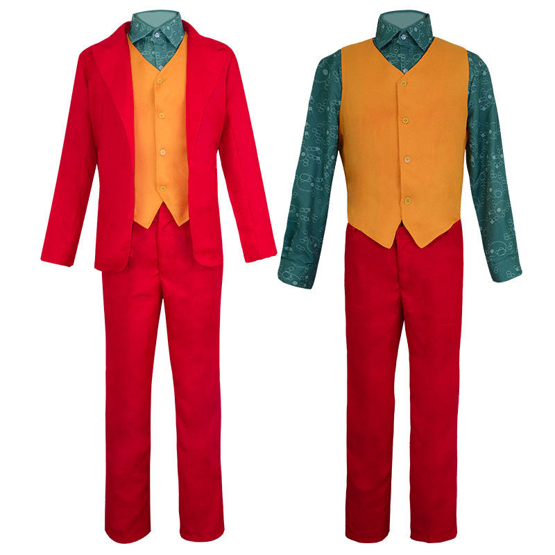 Joker Clown Joaquin Phoenix Halloween Cosplay Costume for Kids Adults