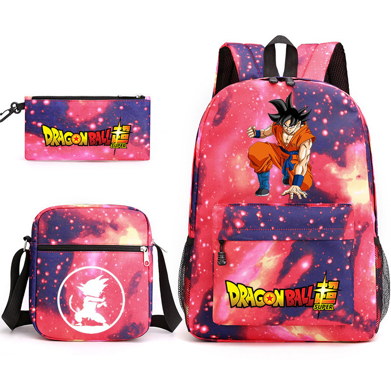 Dragon Ball Schoolbag Backpack Shoulder Bag Pencil Case set for Kids Students