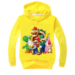 Super Mario Casual Sweatshirt  Spring Autumn Hoodie for Kids