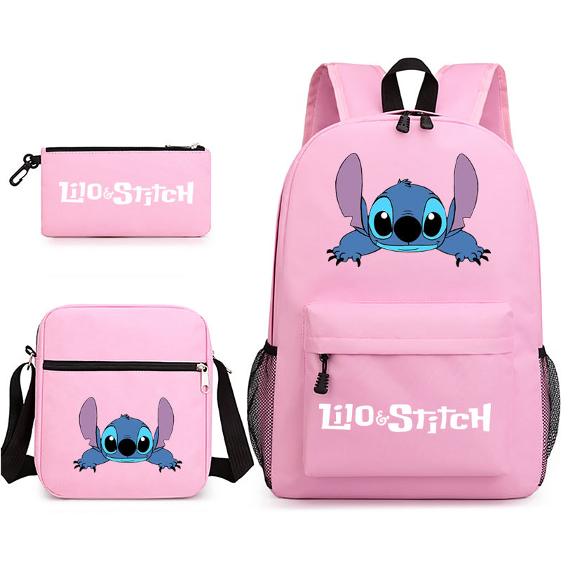 Lilo Stitch Schoolbag Backpack Shoulder Bag Pencil Case set for Kids Students